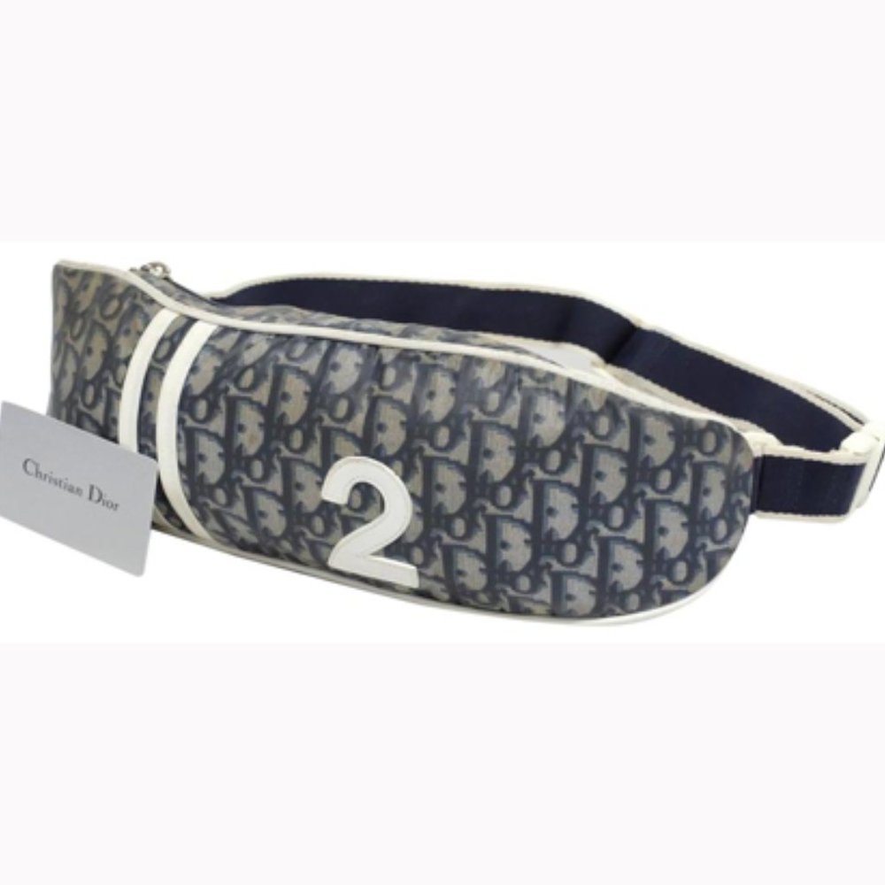 Christian Dior Navy Blue Monogram Trotter No. 2 Bumbag Waist Pouch Fanny Pack - Picture 12 of 12